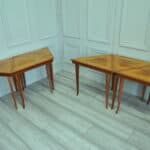 a rare set of italian sorrento inlaid tables