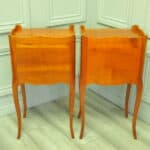 a lovely pair of mid c french satinwood bedside tables
