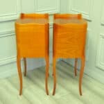 a lovely pair of mid c french satinwood bedside tables