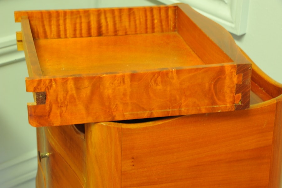 a lovely pair of mid c french satinwood bedside tables