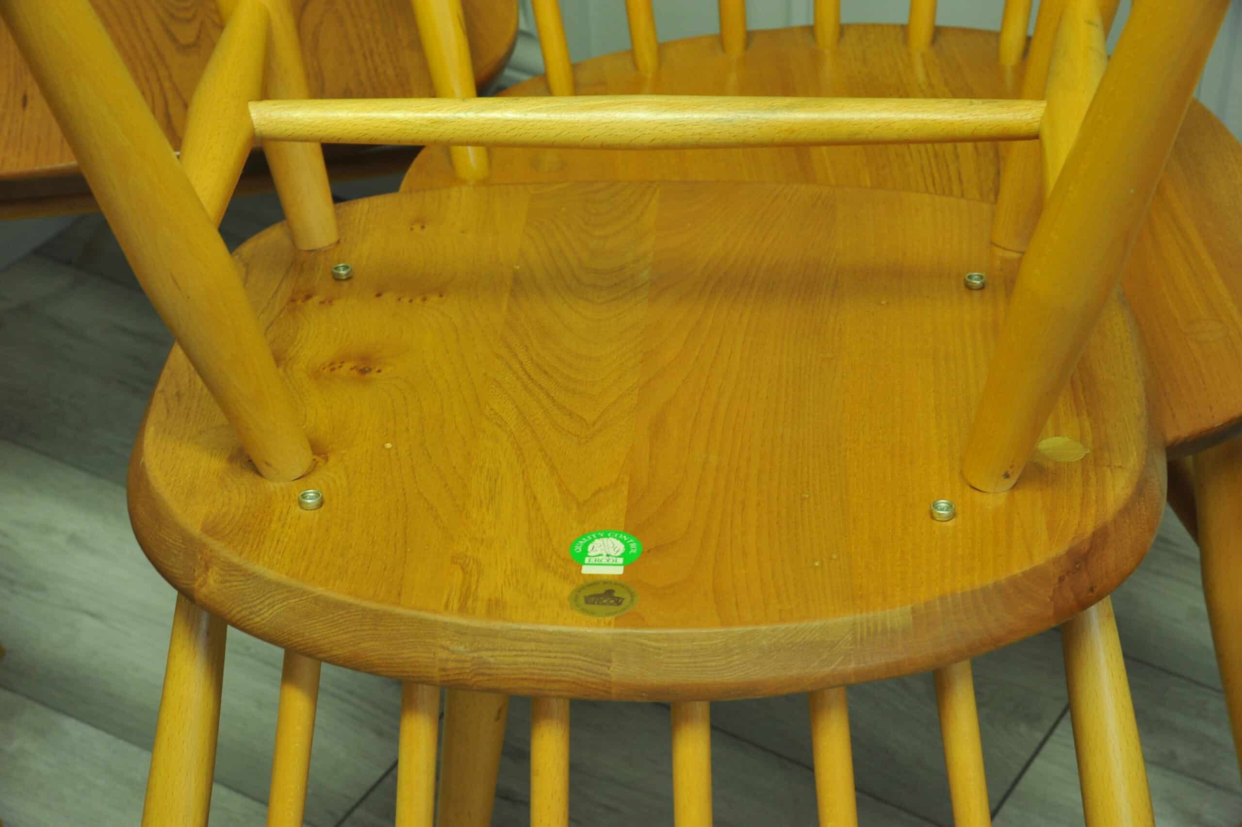 bottom of the ercol chairs displaying stamp
