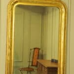 a very large antique french 19c gilt gesso wall hanging mirror