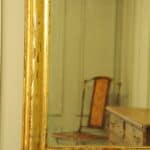 a very large antique french 19c gilt gesso wall hanging mirror