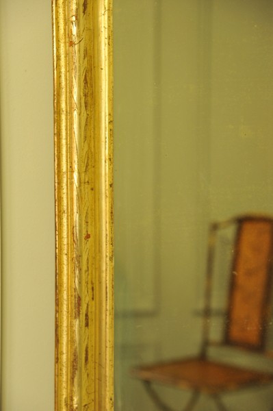 a very large antique french 19c gilt gesso wall hanging mirror