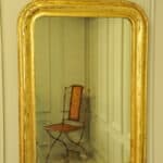 a very large antique french 19c gilt gesso wall hanging mirror