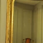 a very large antique french 19c gilt gesso wall hanging mirror