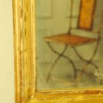 a very large antique french 19c gilt gesso wall hanging mirror