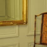 a very large antique french 19c gilt gesso wall hanging mirror