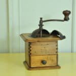 a vintage french coffee grinder