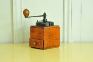 a vintage french coffee grinder