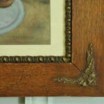 a vintage still life pastel picture in oak frame