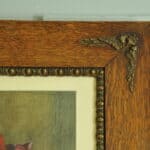 a vintage still life pastel picture in oak frame
