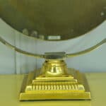 a vintage brass and steel dressing mirror by durlston designs