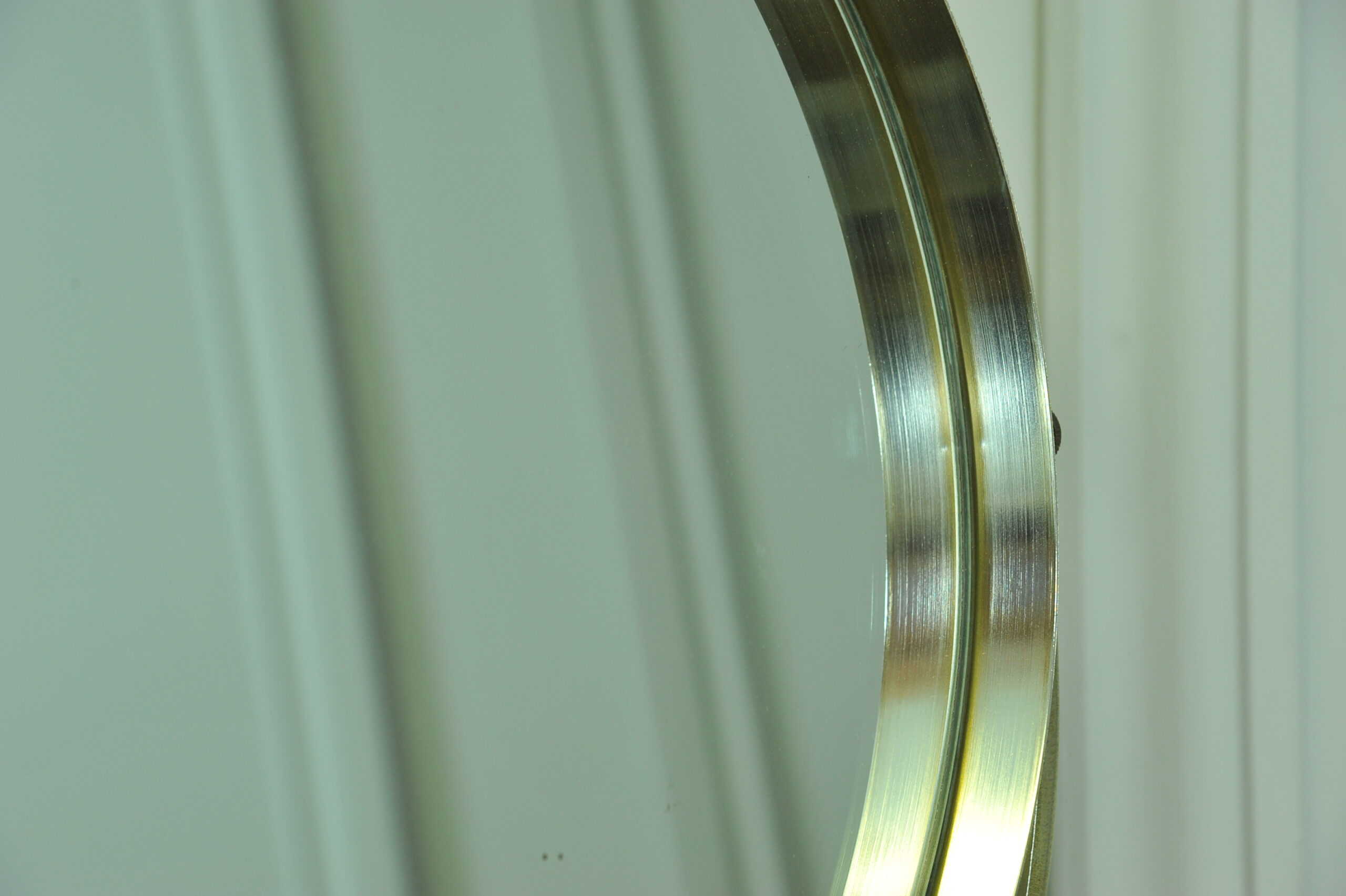 a vintage brass and steel dressing mirror by durlston designs