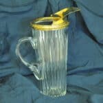 stunning art deco vintage french silver gilt cocktail jug