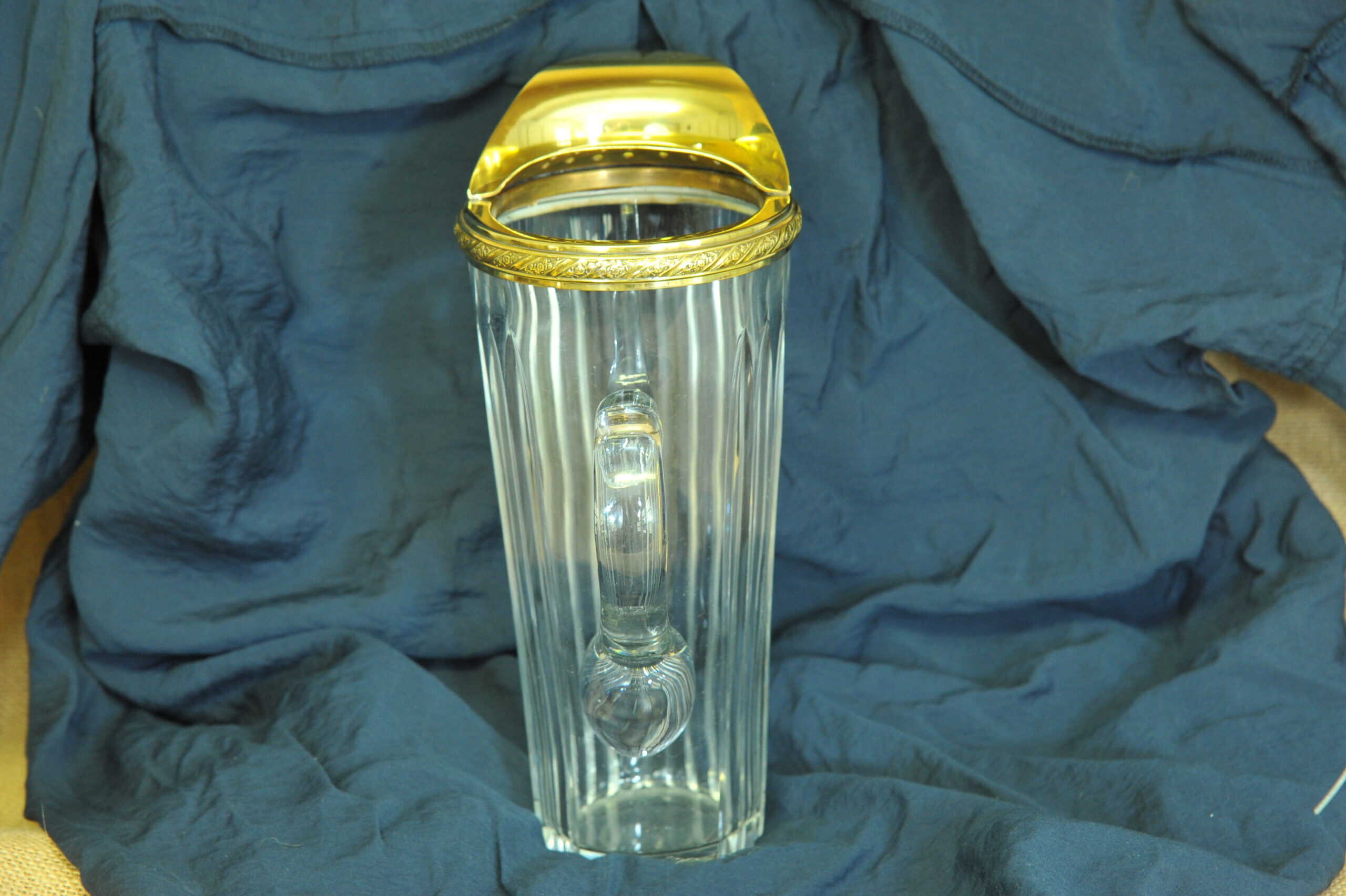 stunning art deco vintage french silver gilt cocktail jug