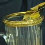 stunning art deco vintage french silver gilt cocktail jug