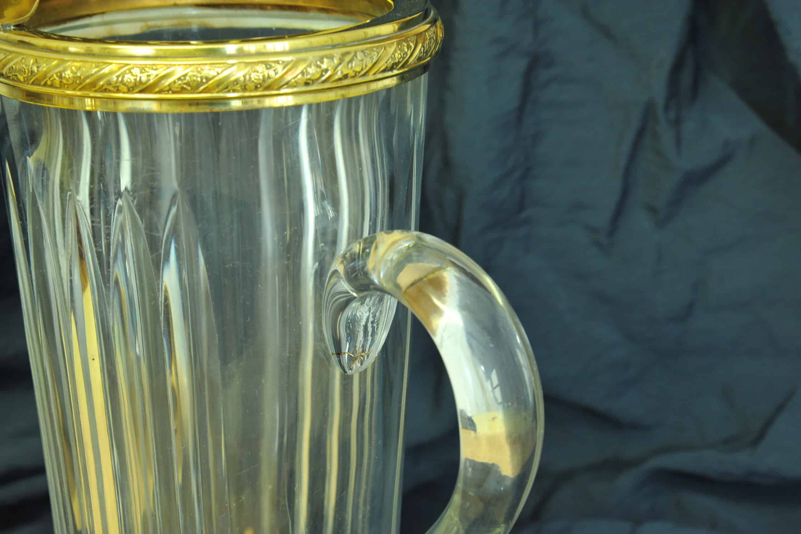 stunning art deco vintage french silver gilt cocktail jug