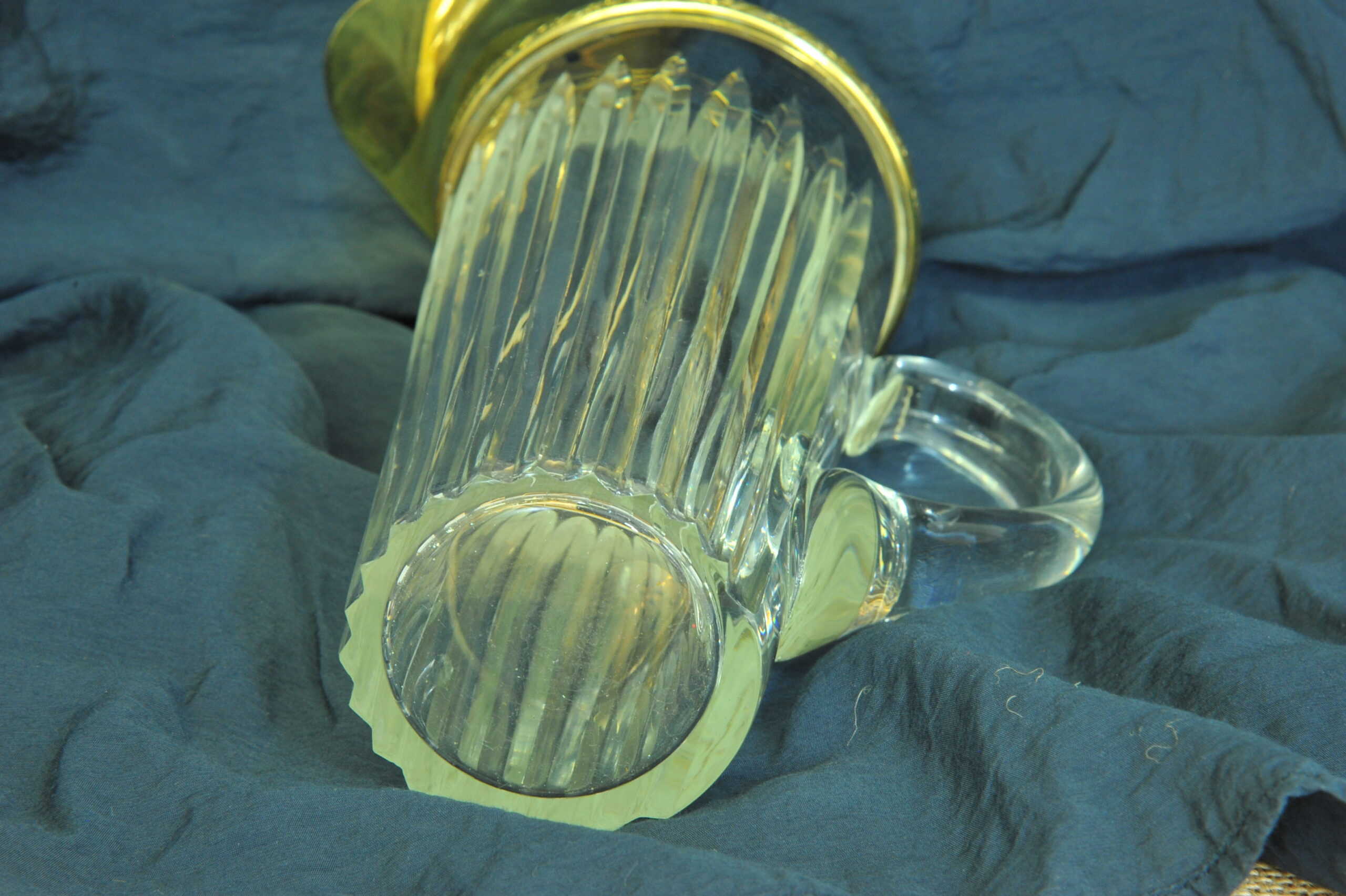 stunning art deco vintage french silver gilt cocktail jug