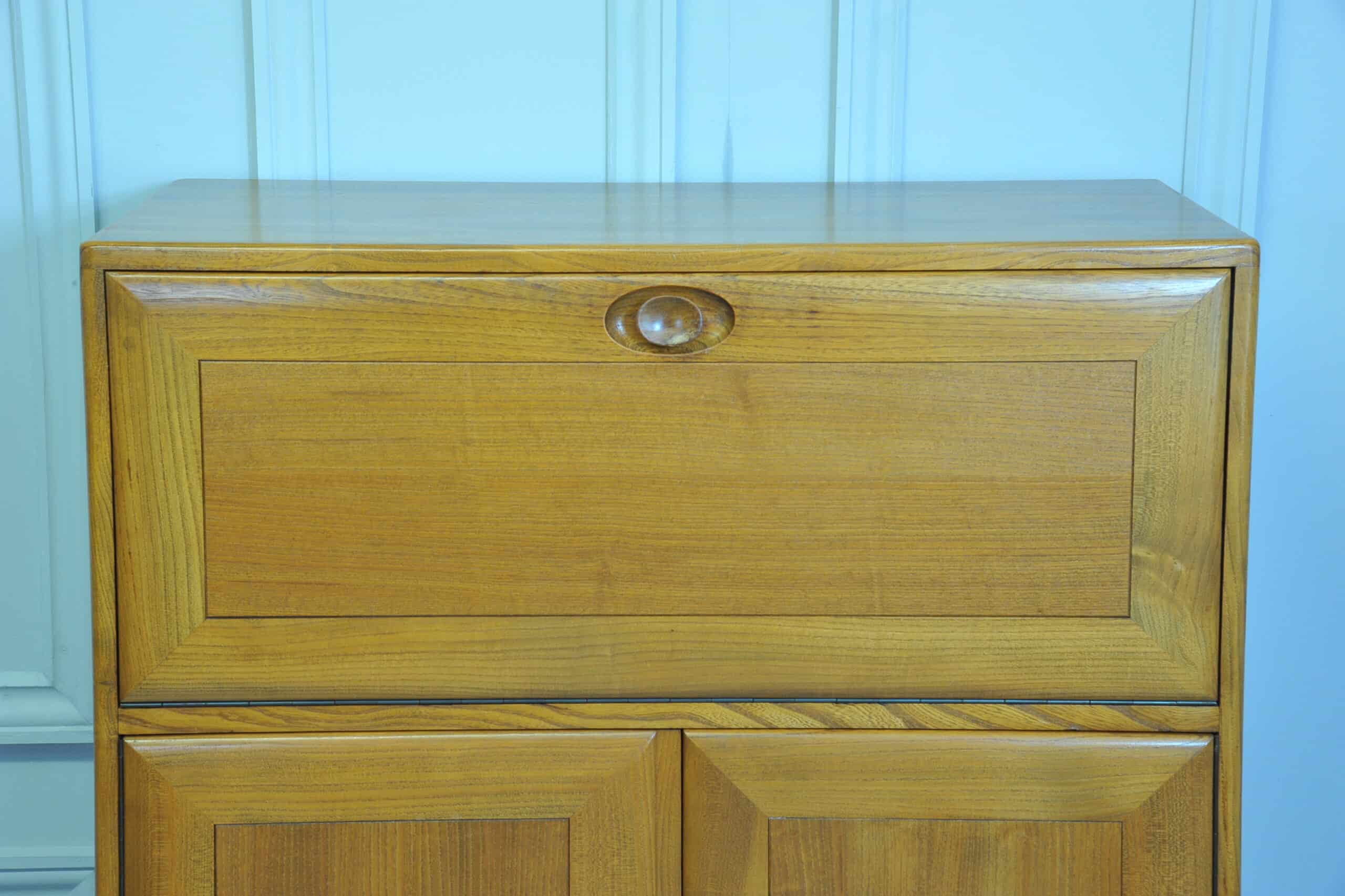 a vintage ercol drinks cocktail bureau cabinet