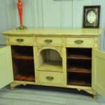 antique painted mahogany and pine dresser base