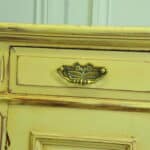 antique painted mahogany and pine dresser base