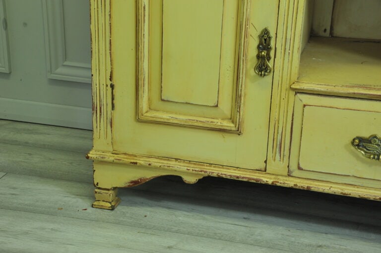 antique painted mahogany and pine dresser base