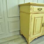 antique painted mahogany and pine dresser base