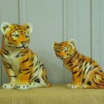 vintage ceramic tiger cubs