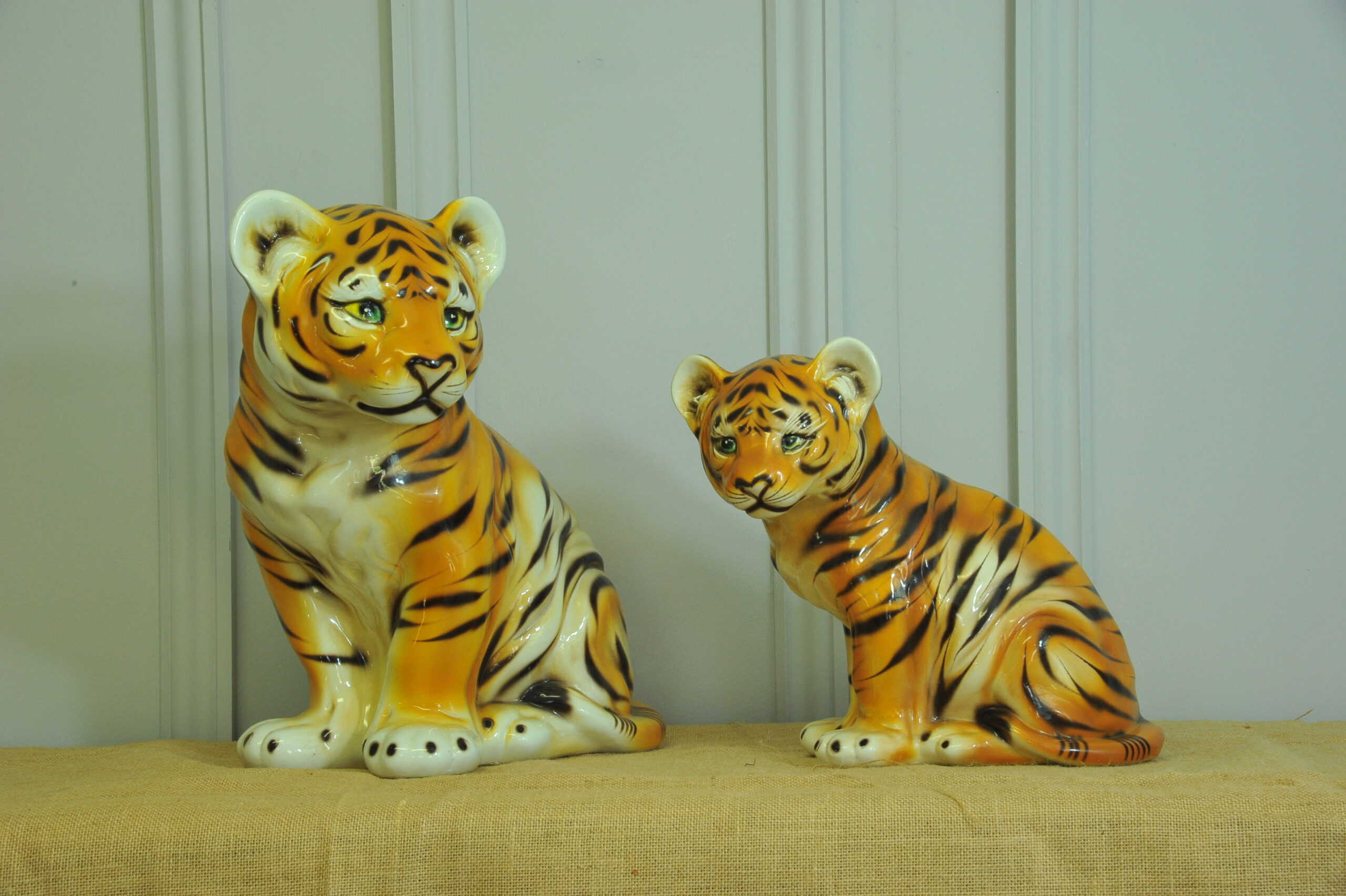 vintage ceramic tiger cubs