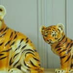 vintage ceramic tiger cubs