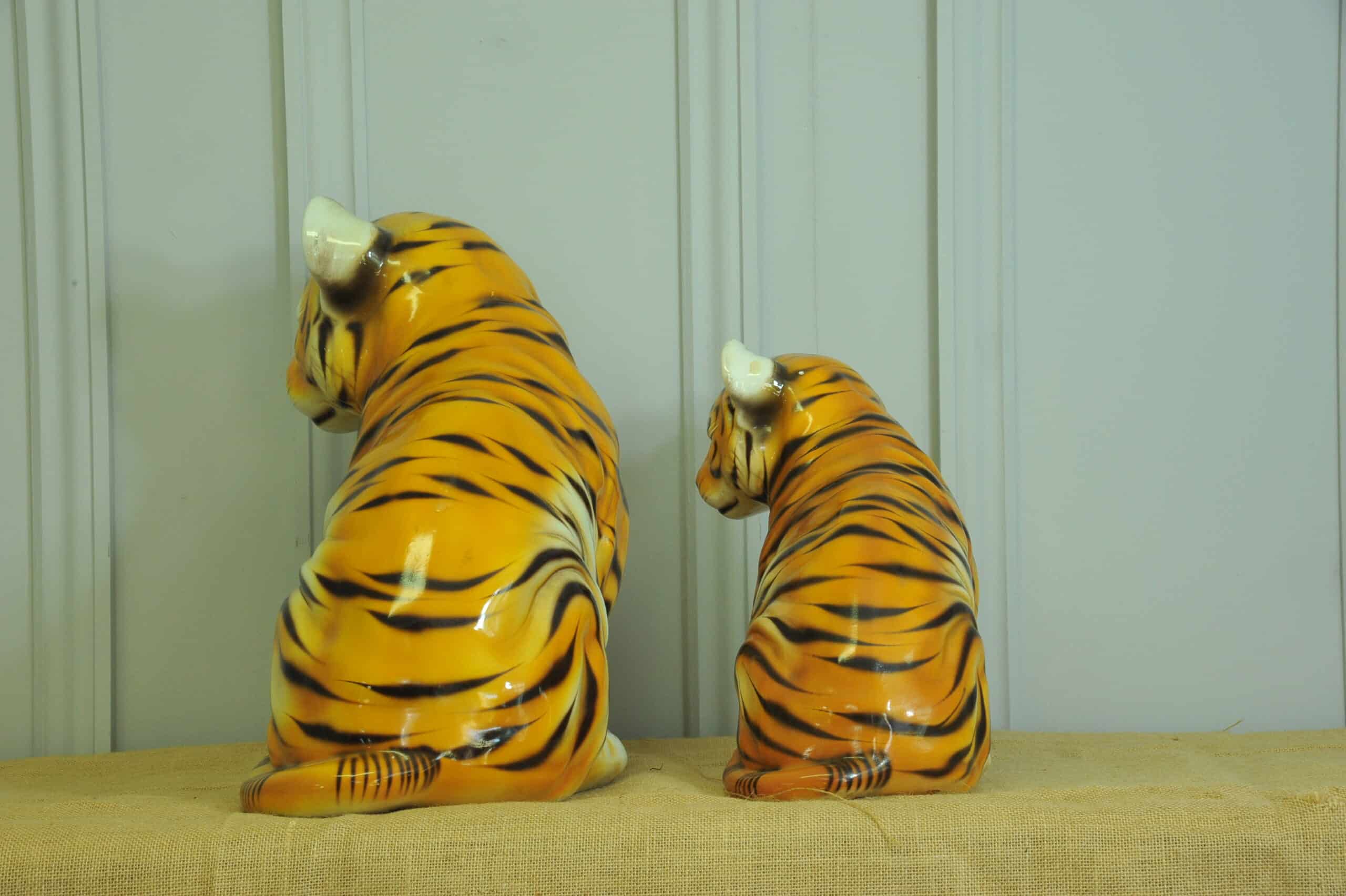 vintage ceramic tiger cubs