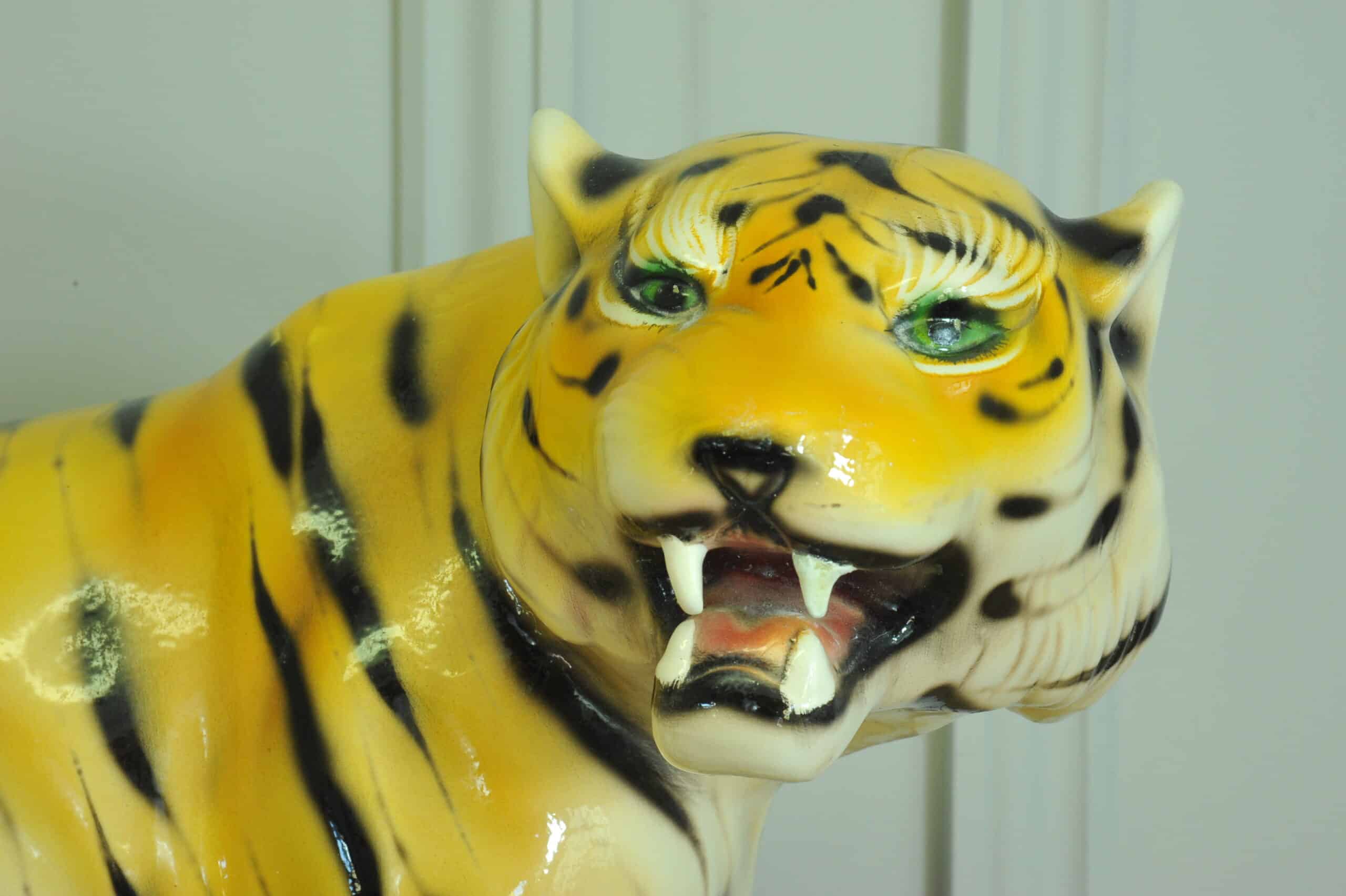 vintage ceramic tiger