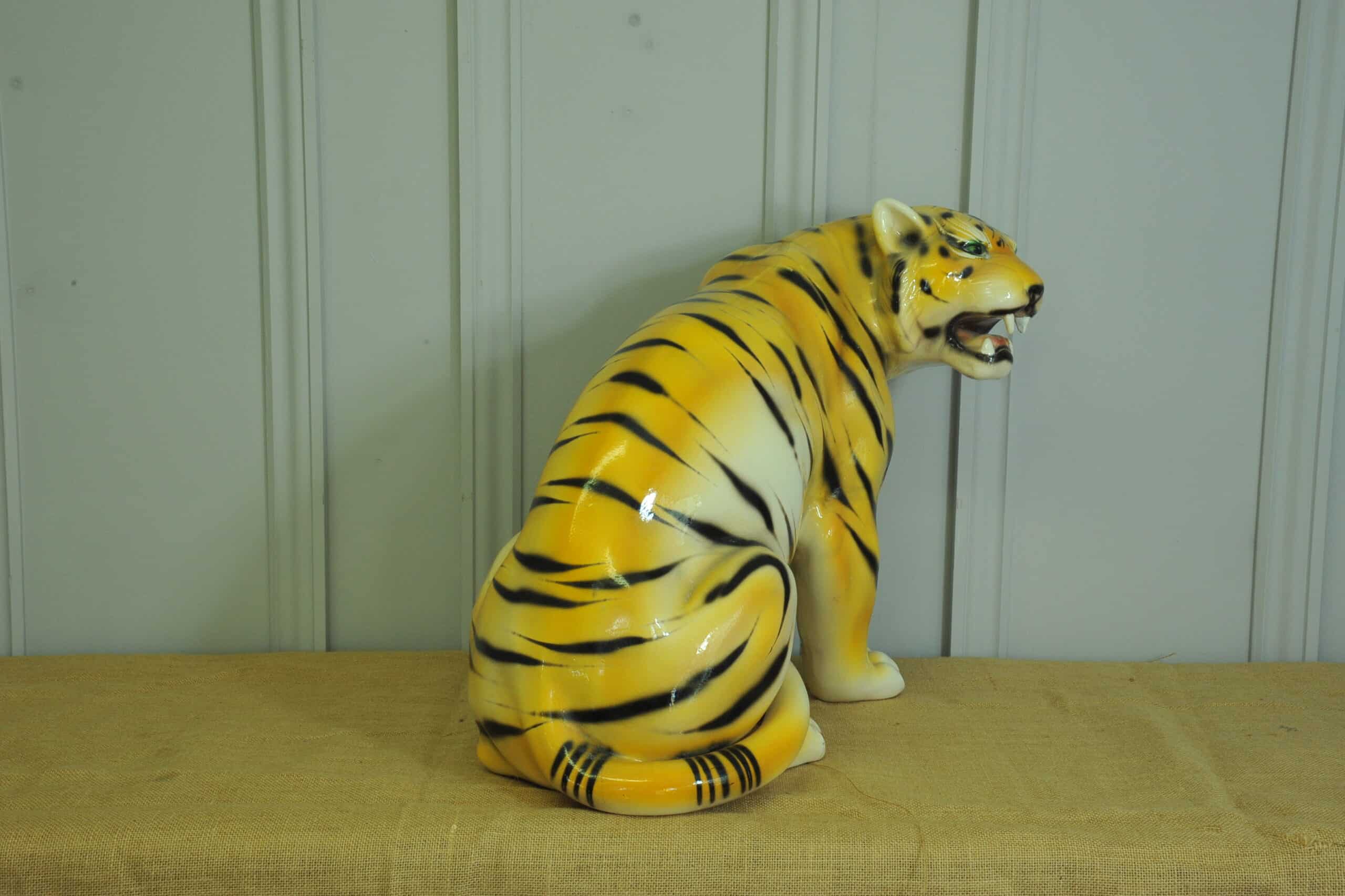 vintage ceramic tiger