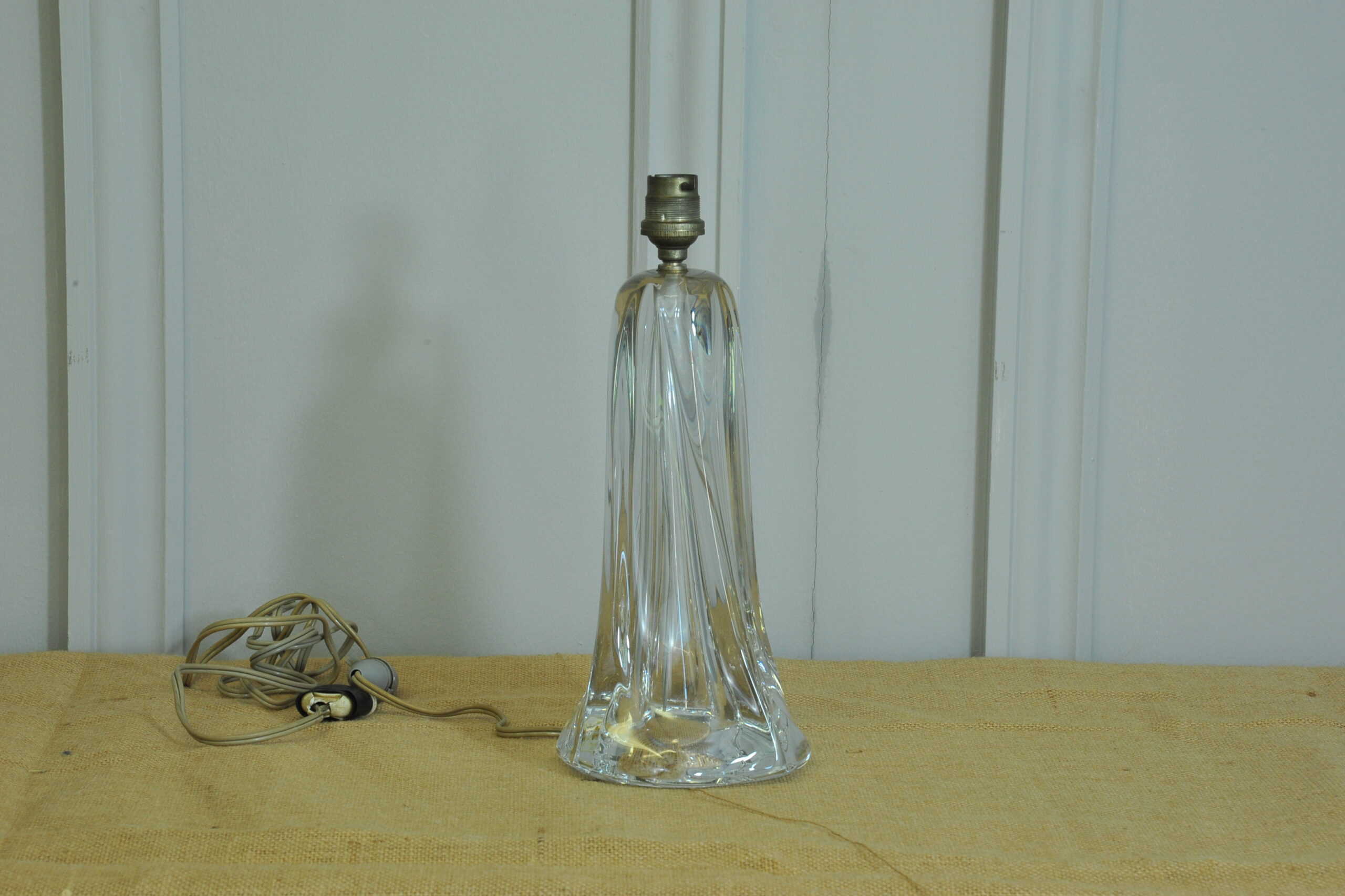 vintage daum crystal table lamp base