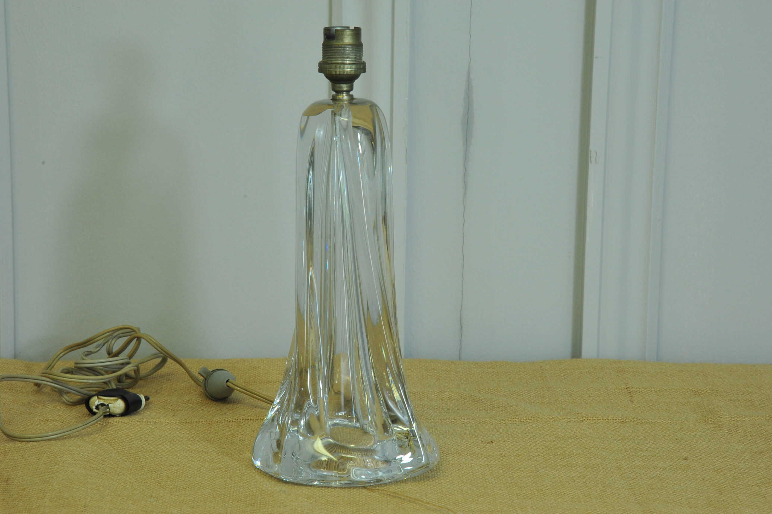 vintage daum crystal table lamp base