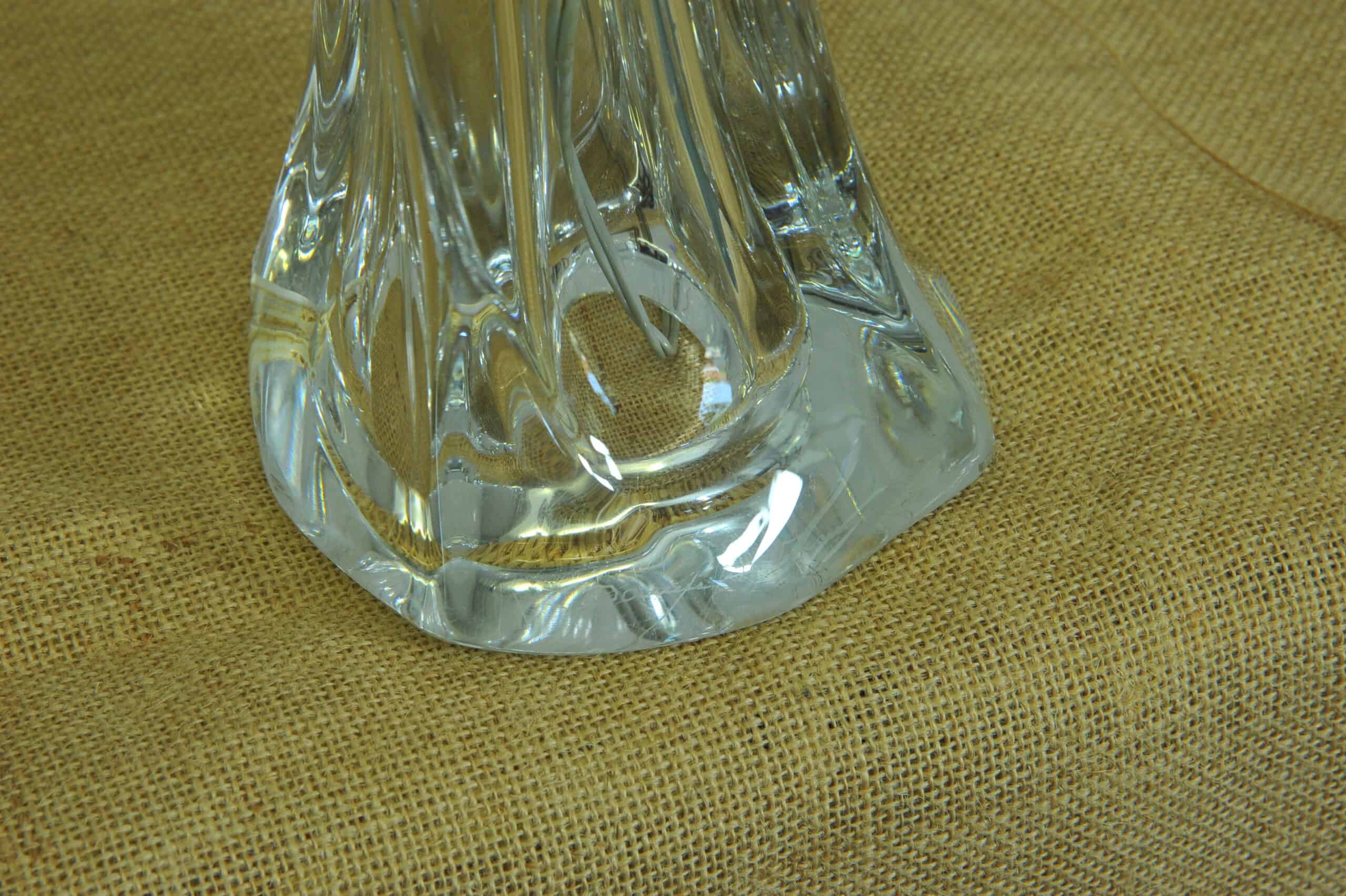 vintage daum crystal table lamp base