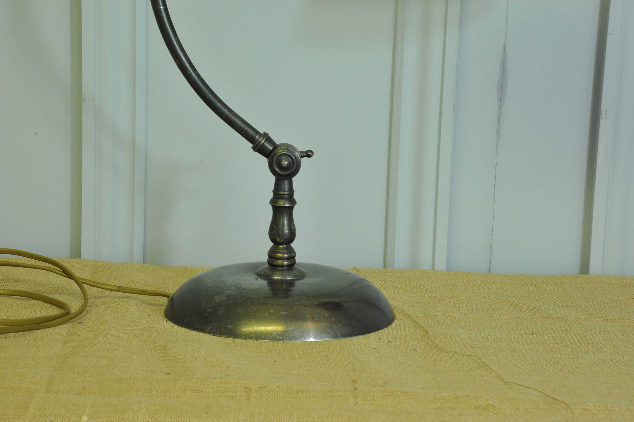 mid century iron and steel angle poise lamp