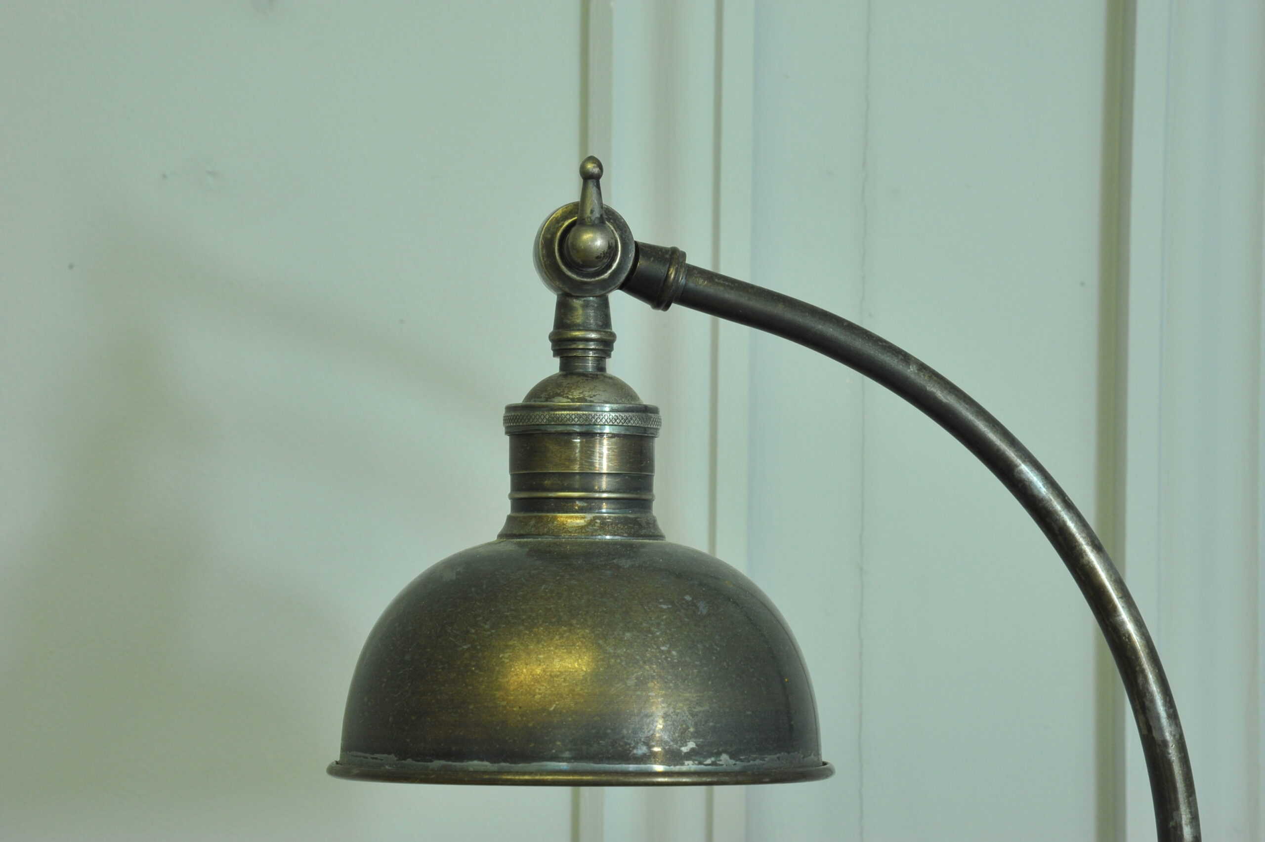 mid century iron and steel angle poise lamp