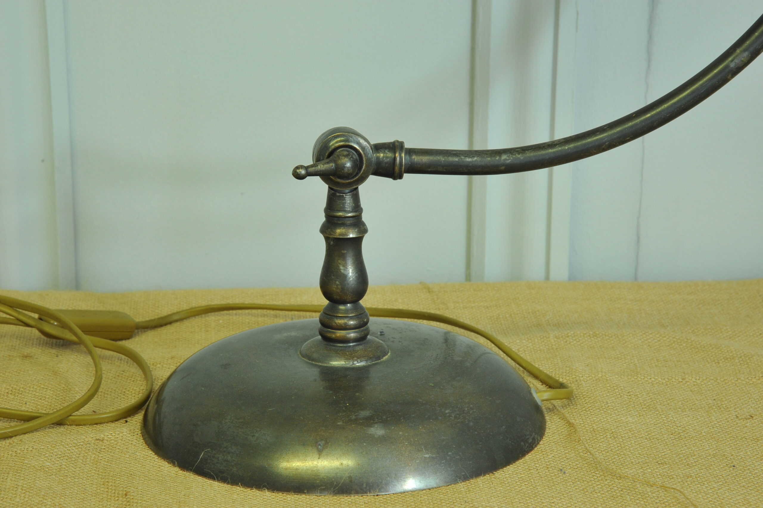 mid century iron and steel angle poise lamp