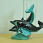 vintage poole pottery double dolphin