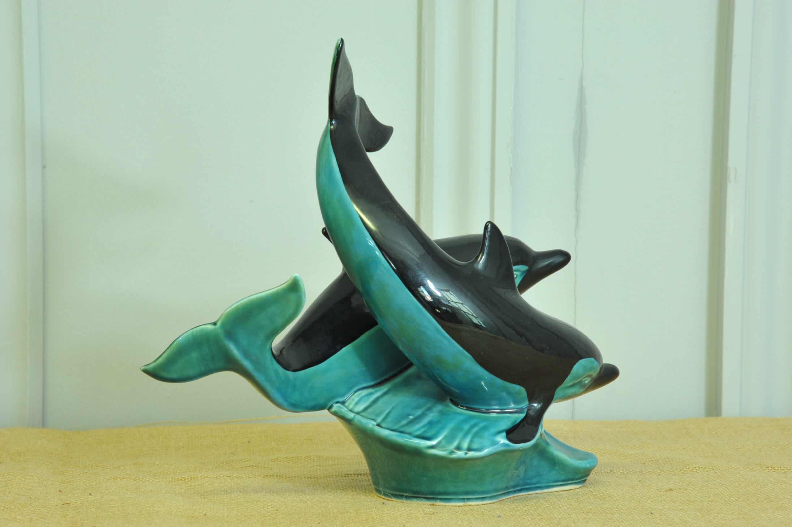 vintage poole pottery double dolphin