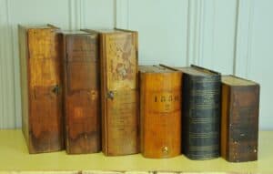 wonderful mix of antique vintage french faux livres (false books)