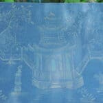 a vintage chinoiseries top metal folding table