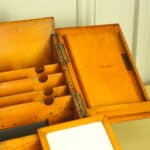 antique vintage stationary writing box cabinet