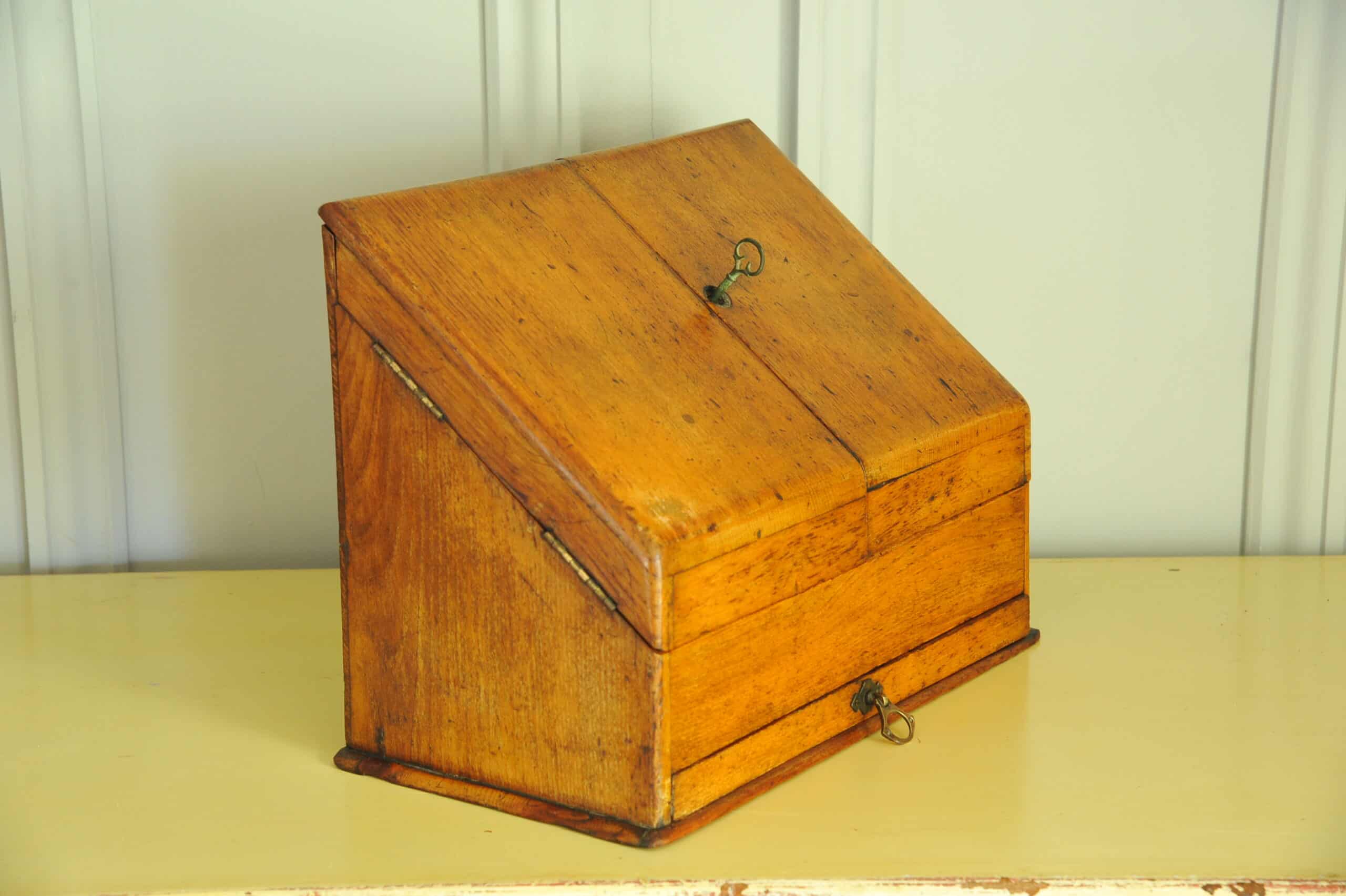 antique vintage stationary writing box cabinet