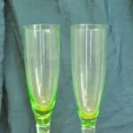 a lovely pair of large vintage french champagne flutes