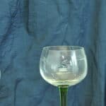 set of six vintage french alsace engraved wine glasses