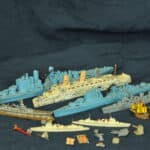 unusual collection of vintage miniature lead ships