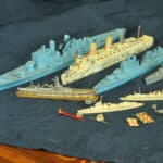 unusual collection of vintage miniature lead ships